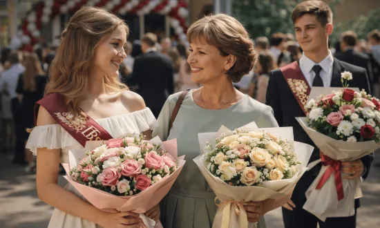 Какие цветы дарят на выпускной: что выбрать учителю и выпускнице